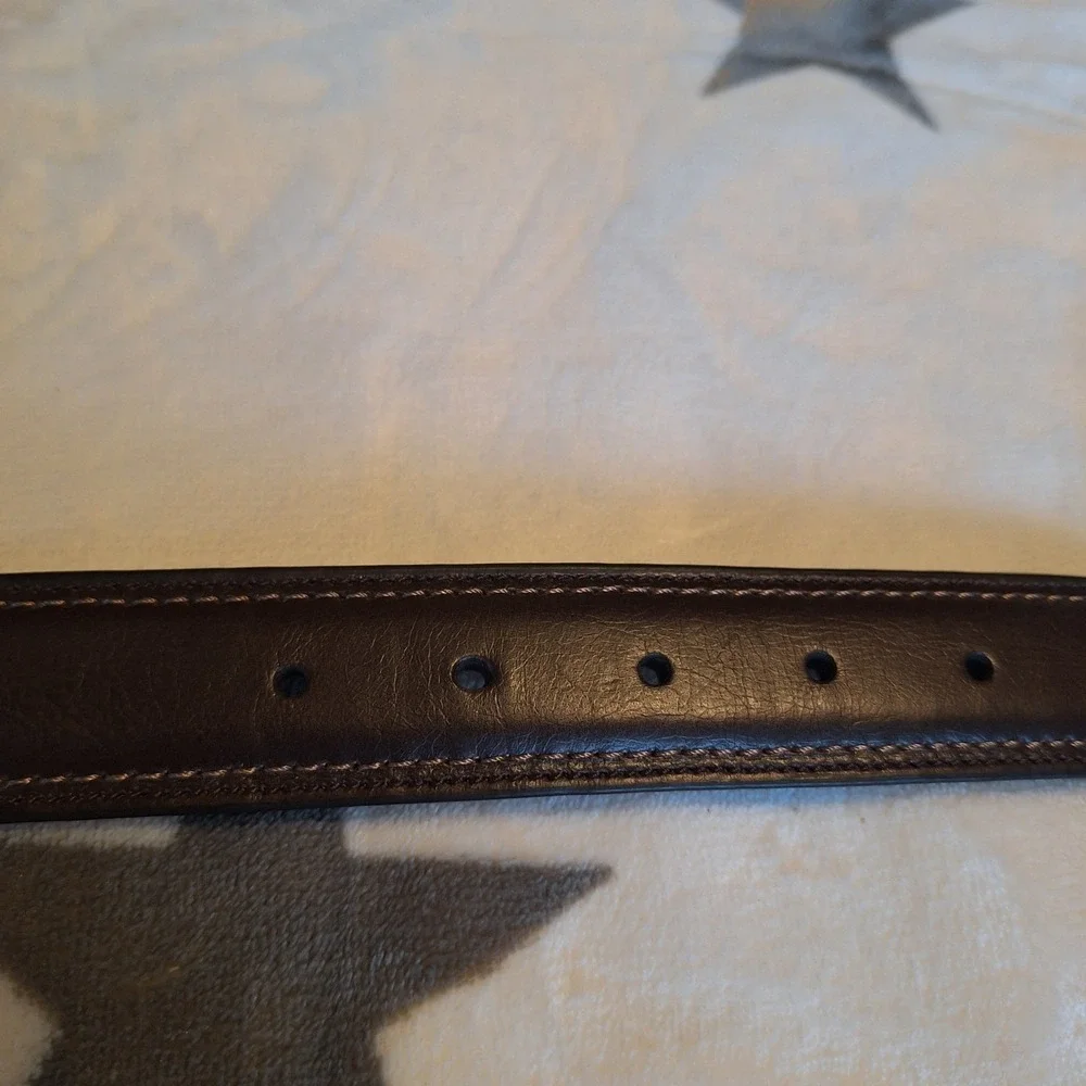 Dickies Brown Leather Lined Belt Classic Preppy Size 40